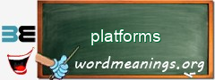 WordMeaning blackboard for platforms